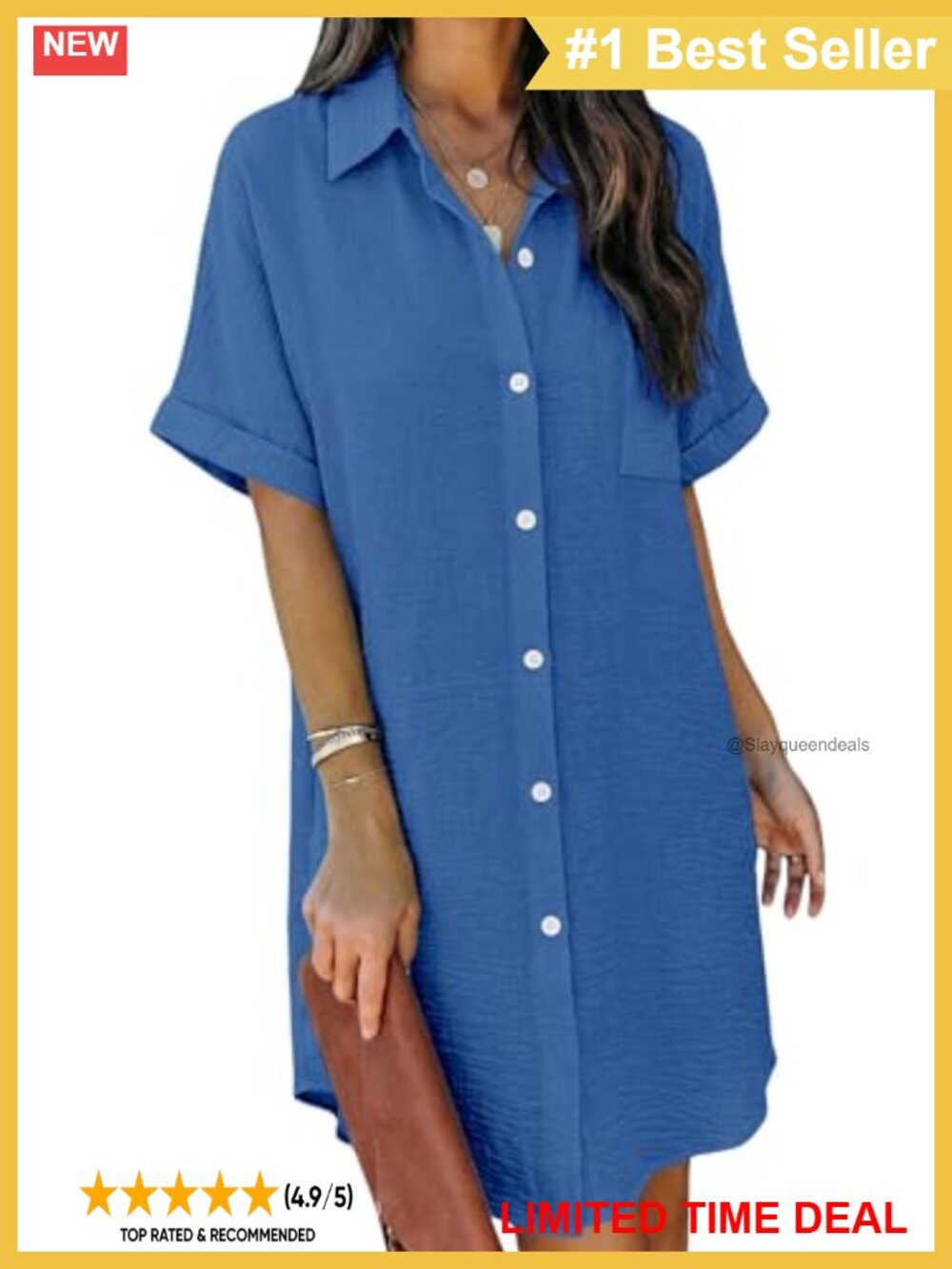 Button Down Shirt Dress Beach Swim Coverup Collared Mini Boyfriend Fit